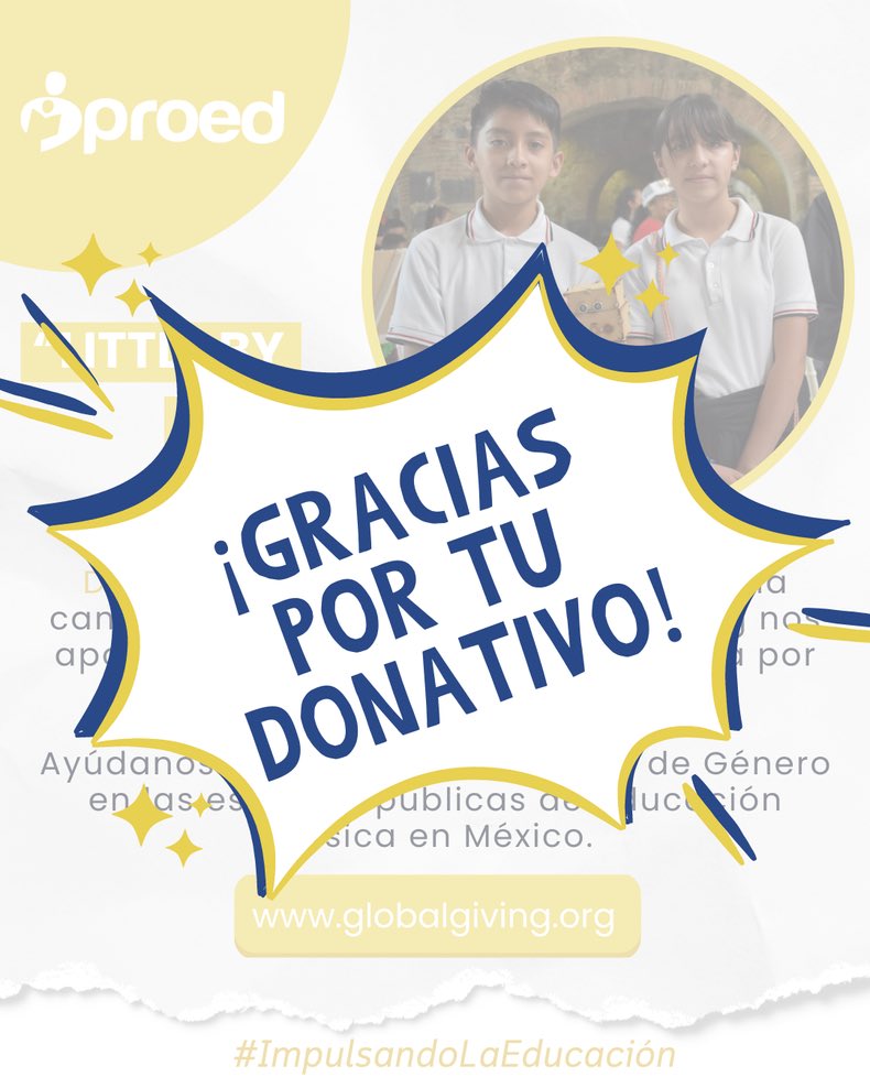 ¡Gracias a todos los que se unieron a la Campaña 'Little by Little'! Gracias a su generosidad, estamos un paso más cerca de promover la Equidad de Género en las escuelas públicas de México. 🌟 ¡Sigamos haciendo la diferencia juntos! #LittleByLittle #EquidadDeGénero #Proed