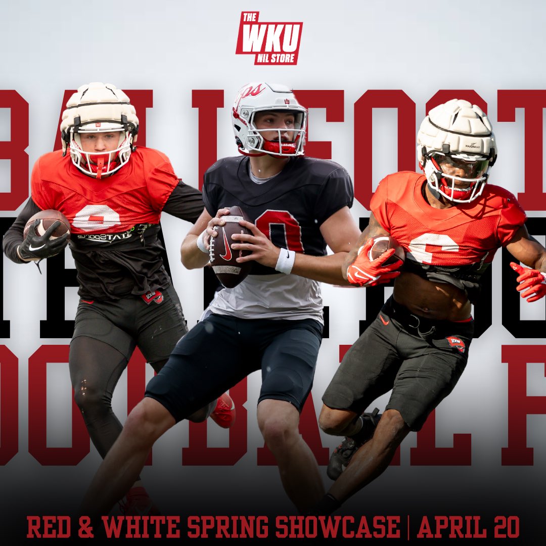 In case you forgot… FOOTBALL IS BACK😁 @WKUFootball is playing in their Red & White showcase TOMORROW at home🙌🙌 #GoTops