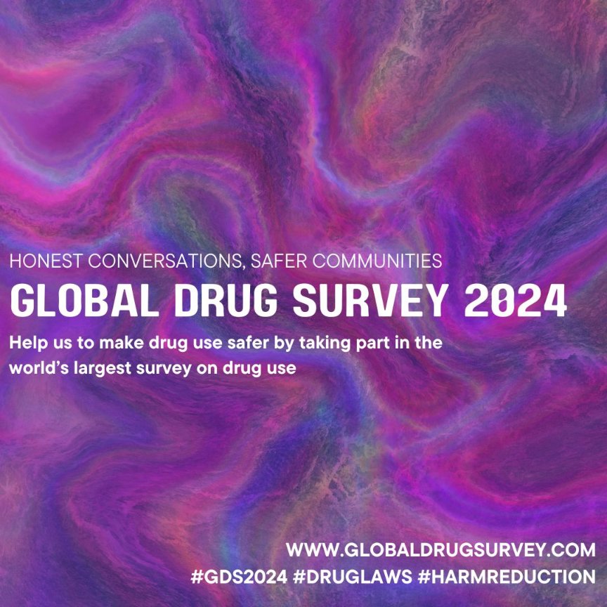 👏We'd really love your support. 

The Global Drug Survey, the biggest anonymous survey on drug use worldwide for over a decade, is in its final stretch for this year's edition. 🙌

👉globaldrugsurvey.com

#GlobalDrugSurvey #SafetyForAll #YourVoiceMatters