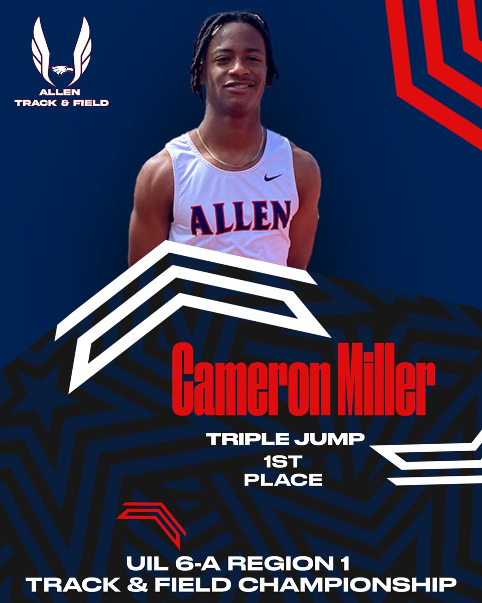 Heading to 🅰️ustin!! 🥇 Regional Champion - Triple Jump @MrCameronMiller