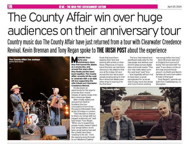 Great coverage of our mini tour. We loved making new friends and fans from @hmvempire to @DreamlandMarg #livemusic #countrymusic #TaylorSwift #cowboy