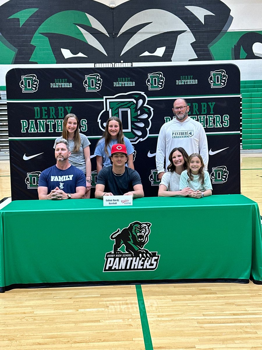 A HUGE stop for the Service Body Shop Dotted Line Tour in Derby! 14 signees! No one does signings better than Coach Baldwin & Derby High! Congrats to Nevaeh Bowman-Hesston-soccer, Cassidy Boyer-Tabor-soccer, Ethan Crawford-Tabor-baseball, Colton Ruedy-Coffeyville-baseball