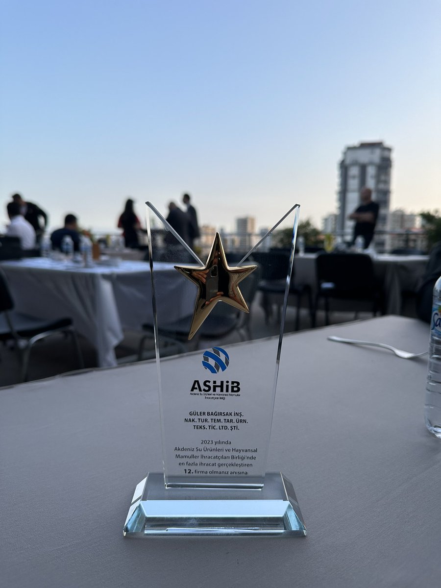 Akdeniz Su Ürünleri ve Hayvansal Mamuller İhracatçıları Birliği’nin ev sahipliğinde düzenlenen "2023 Yılı İhracat Ödülü " töreninde  ; 
Güler Bağırsak LTD.ŞTİ Akdeniz genelinde en fazla ihracatı gerçekleştiren 12. firma olmuştur .Güçlü Türkiye için üretmeye devam edeceğiz.