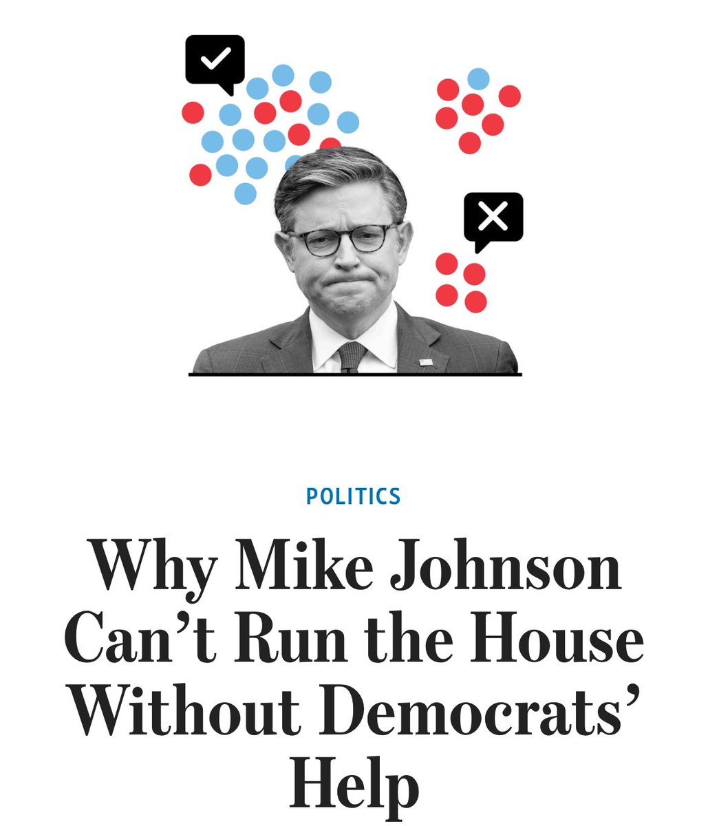 JOHNSON: “.. on many pieces of legislation, you need Republicans and Democrats to get it across the line. .. That’s the reality .. and we work with what we have.” @WSJ @lindsaywise wsj.com/politics/why-m…