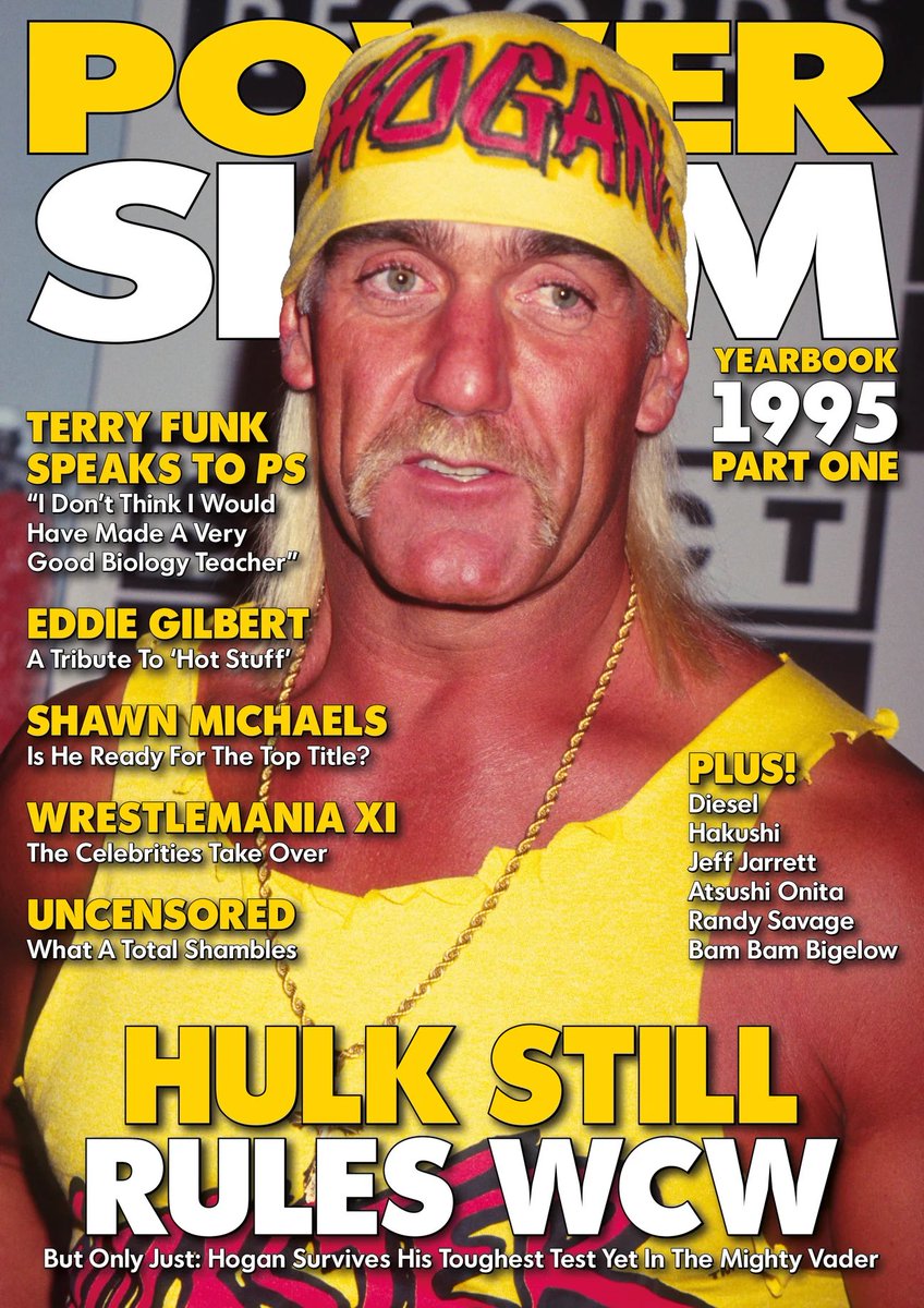 SO EXCITED to let you all know that our next volume of the Power Slam Yearbook 1995 Part 1 (Issues 7-12) is up for pre-order right now at powerslammagazine.com Revisit the glory days of PS with this dive into 1995 🙌😊