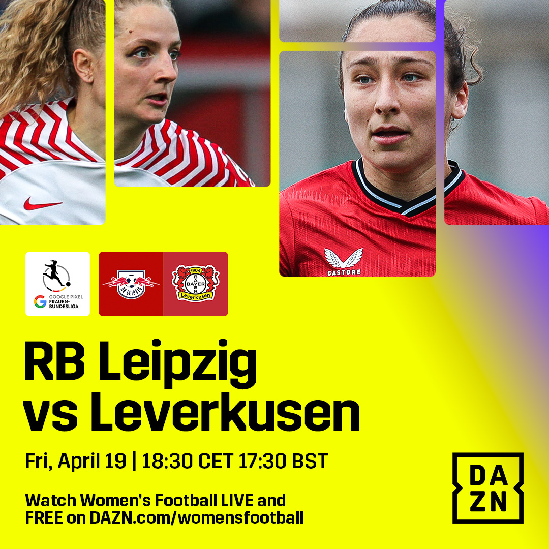 🔴🔴 Leverkusen are unbeaten in their last 4 league matches & a win keeps them in the race for the top 4, while RB Leipzig will want to put to bed any lingering relegation worries. Watch live for free ▶️ bit.ly/DAZNWFootball Available in selected territories. #DieLiga…