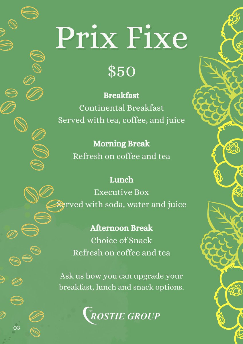 Have you heard? Our #Spring #Catering #Menu is out! Are you planning the catering for your next meeting? Check out our #Prix #Fixe Menu, which includes breakfast, lunch, afternoon snack, and unlimited beverages throughout the day. ow.ly/uhfh50Rht8Q