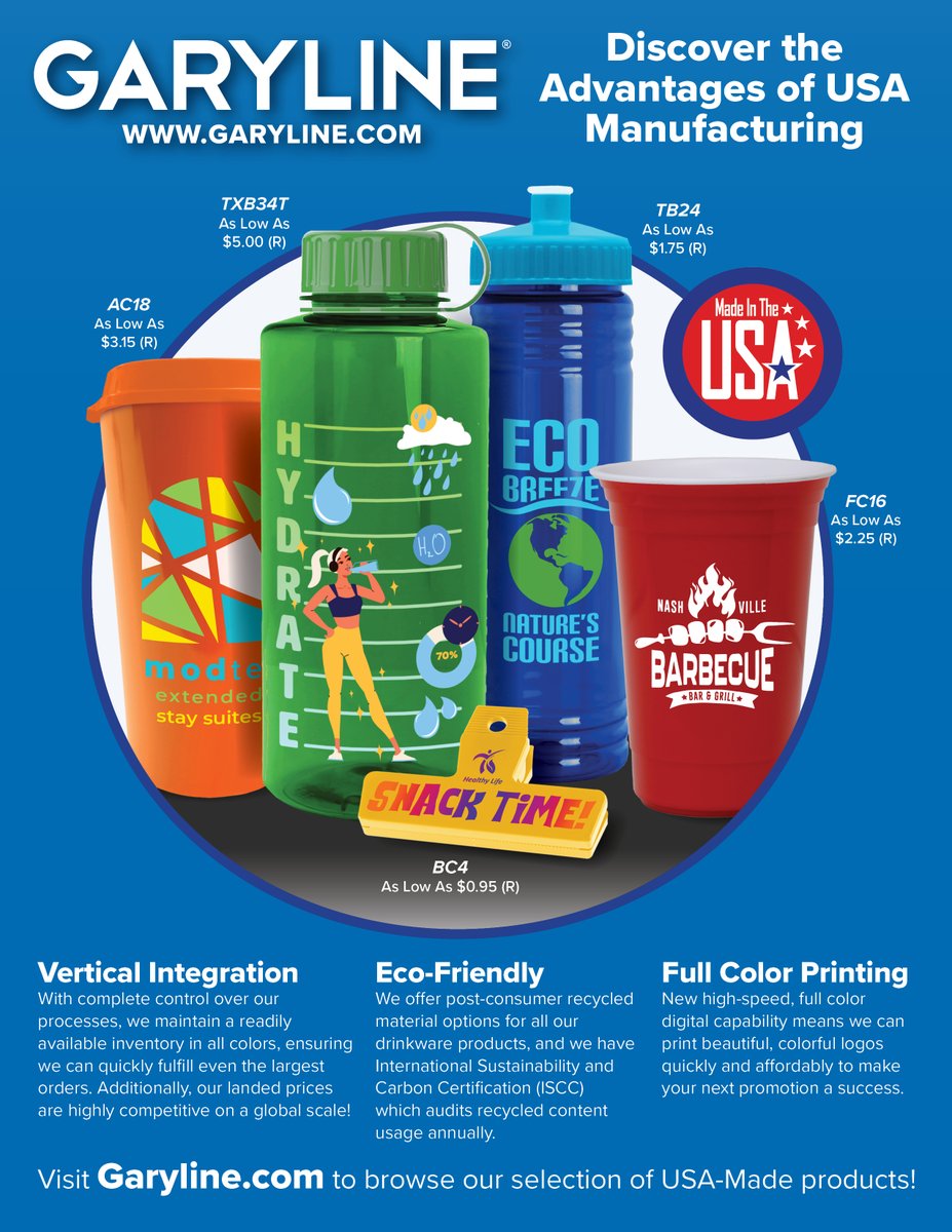 GaryLineUSA's tweet photo. 🚀 Elevate your brand with products that boast not just quality, but the assurance of USA manufacturing excellence! Explore our range now! 🌟 #USAMadeExcellence #BrandElevation

https://t.co/Q6FJci8IlK https://t.co/VtA18fG11Q
