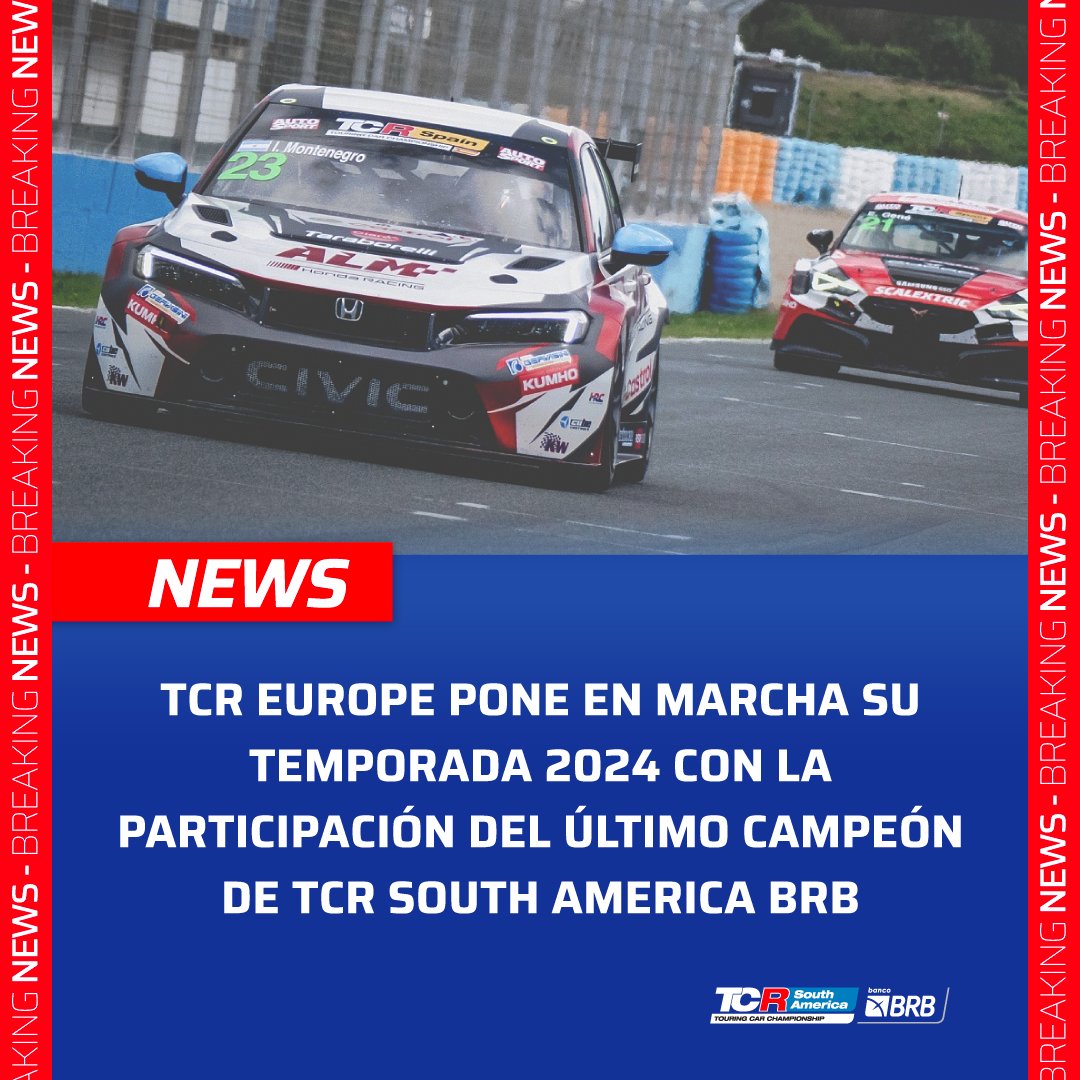 #TCRNews TCR Europe pone en marcha su temporada 2024 con la participación del
último campeón de #TCRSouthAmericaBRB 👉bit.ly/3U8HHtG 
#TCREurope #TCRSeries  #IgnacioMontenegro