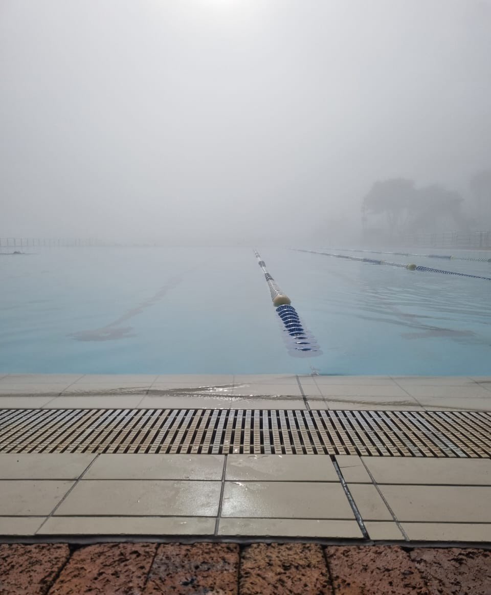 Laps in the mist this morning.