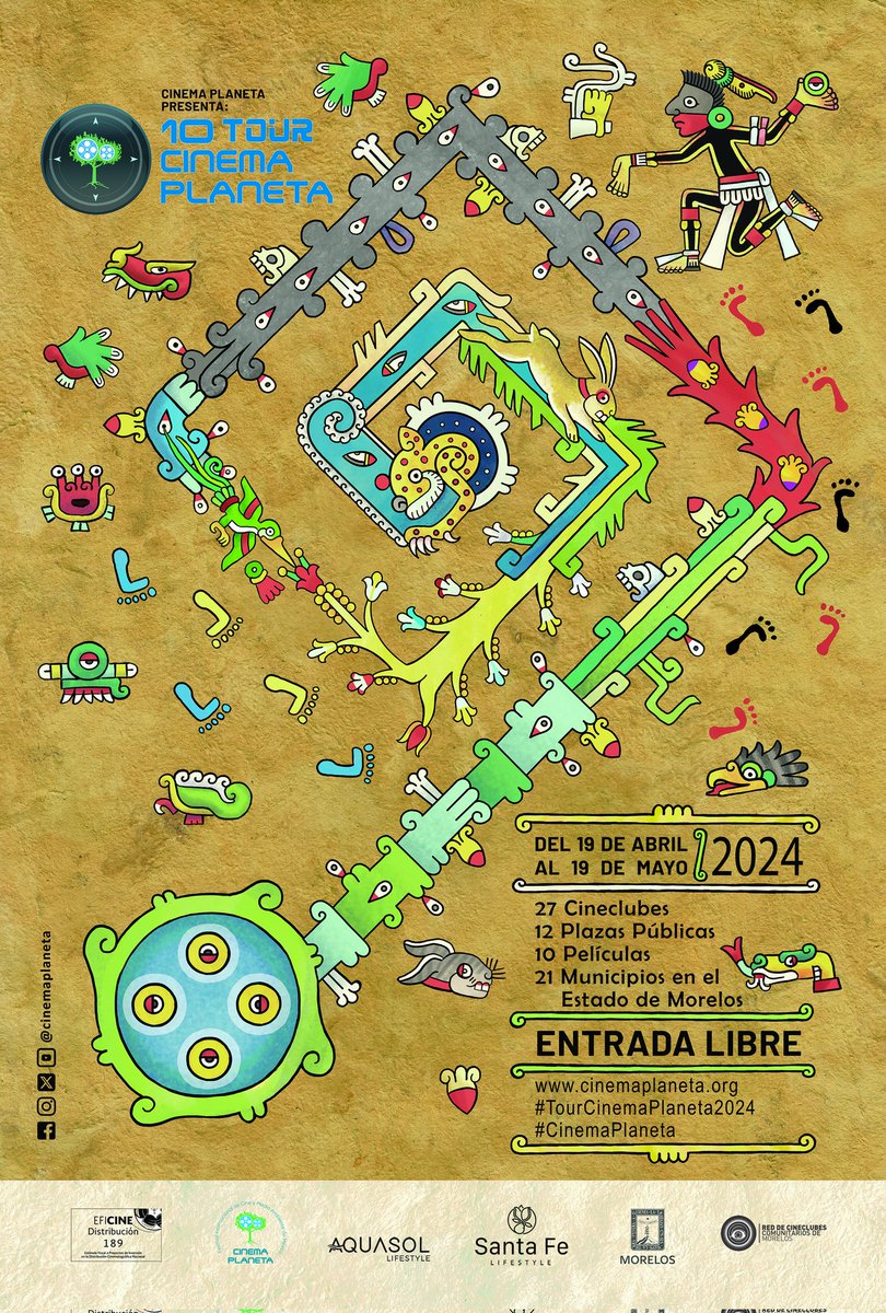 SandymoonMX's tweet photo. El Tour Cinema Planeta celebra 10 años, y se llevará a cabo entre el 19 de abril y el 19 de mayo en el estado de Morelos. viajará por 27 cineclubes, mismos que se presentan en escuelas, centros culturales, universidades, museos, centros de investigación, etc. #cine #samdymoon https://t.co/sxlCcrtDuP