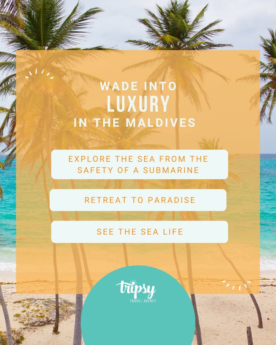 traveltripsy's tweet photo. Blue ocean, white sand ... the Maldives are a group of islands located in the middle of the Indian Ocean. There is no better place to get away from the monotony of life.  🌊 

Schedule your complimentary vacation consultation here: https://t.co/ogTtKopWSM https://t.co/oR8vCwR79y
