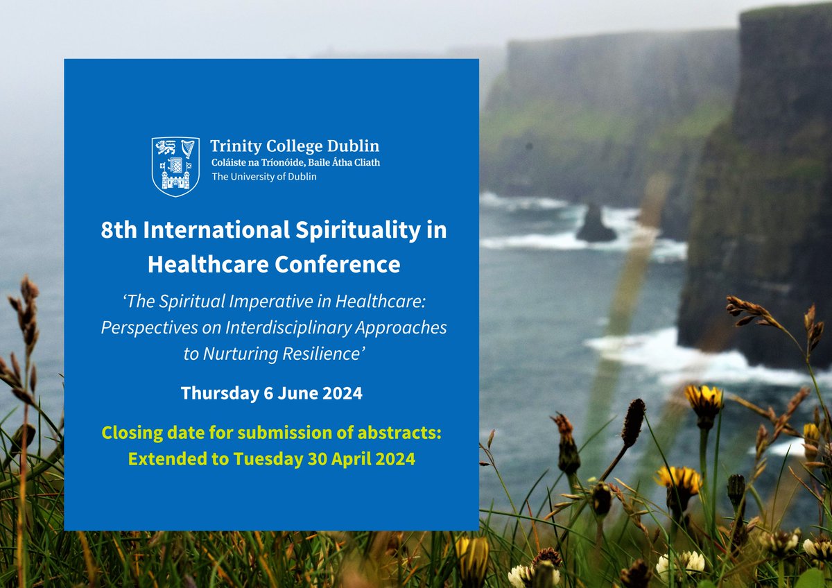 Calling all healthcare professionals and researchers! Take the opportunity to participate in the International Spirituality in Healthcare Conference on 6 June.

Engage, share insights, and explore interdisciplinary approaches to nurturing resilience.➡️tcd.ie/nursing-midwif…
