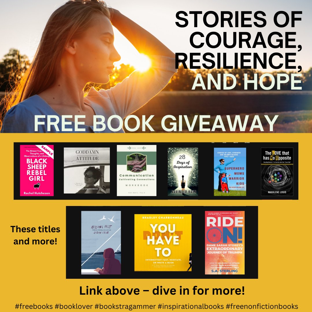 Dive into stories of courage & resilience with our FREE eBook collection! Only a few days left! Grab your copy today! 
🔗books.bookfunnel.com/empoweringnonf…
#FreeBooks  #InspirationalReads #ReadMore