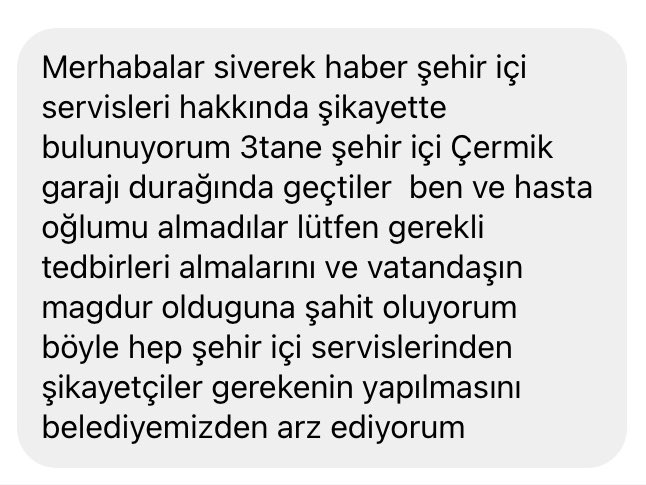 #sizdengelenler - vatandaş Siverek şehiriçi halk otobüslerinden şikayetçi