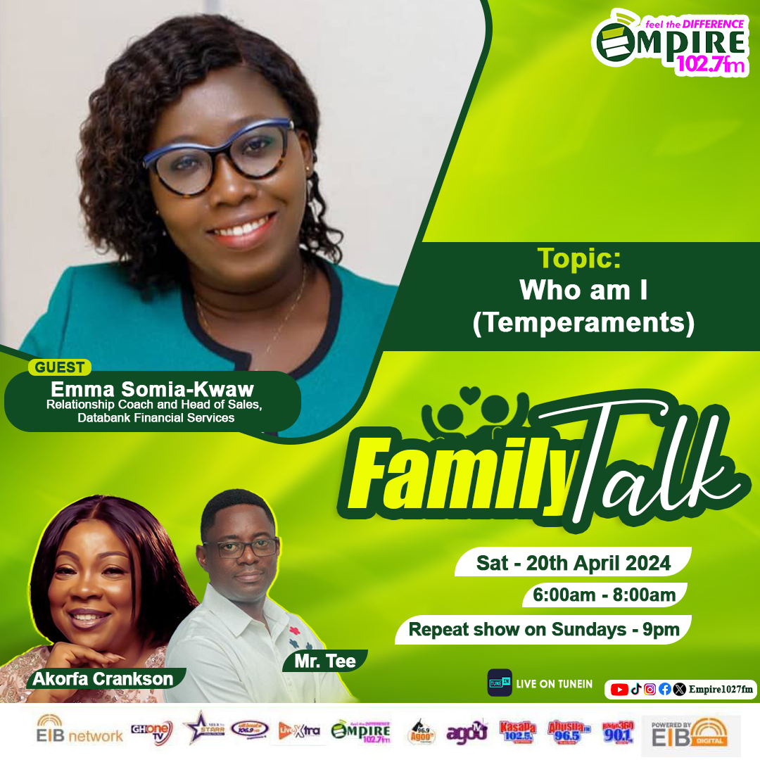 #Familytalks with Akorfa Crankson & Mr. TEE
Family talk is a program that enriches every love life and family..

#EmpireFamilyPicnic
#empirefm