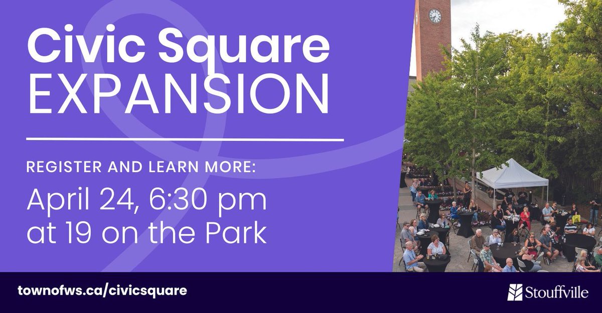 We are seeking your feedback on expanding Civic Square to create a more dynamic and engaging downtown hub. Register for our public workshop to discuss the draft conceptual design: Wednesday, April 24, 2024 6:30 PM – 8 PM 19 on the Park townofws.ca/civicsquare