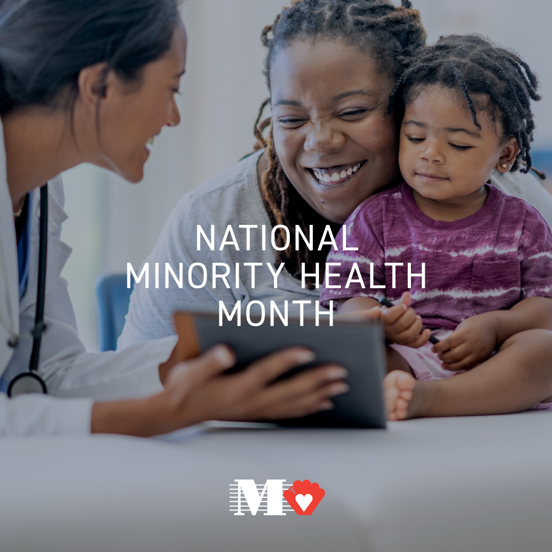 National Minority Health Month is a chance to spotlight health disparities that impact racial & ethnic minority communities. This serves as a crucial reminder of the significance of health education, early detection, & efforts to control diseases. bit.ly/3t8dYm0