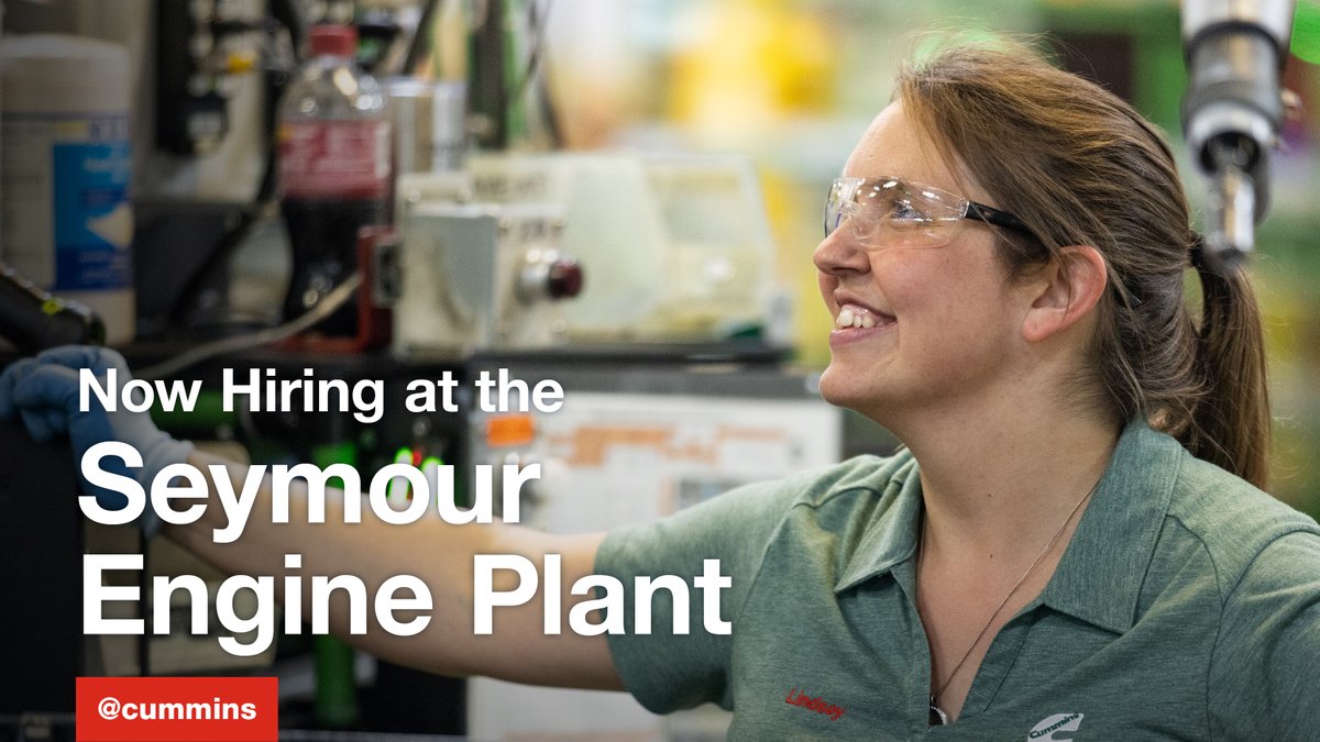Our Seymour Engine Plant is #Hiring for various manufacturing roles! Visit our careers site to learn more about the opportunities: cummins.tech/ezrpbx 
#NowHiring #ManufacturingJobs