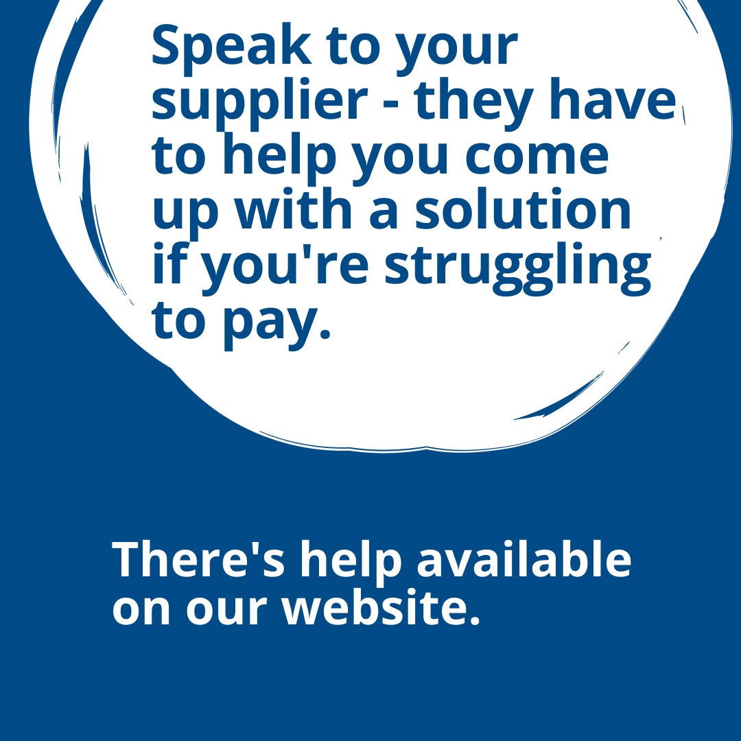 ⚡ Worried about your energy bills? Speak to your supplier if you’re struggling to pay - they have to help you come up with a solution. There’s help available on our website ⤵️ bit.ly/46sS4Oo