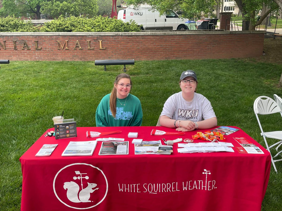 Stop by to visit our table at the Earth Day fest! Learn about us and our role with @WKUDisasterSci DSOC!! #WKU 🌎