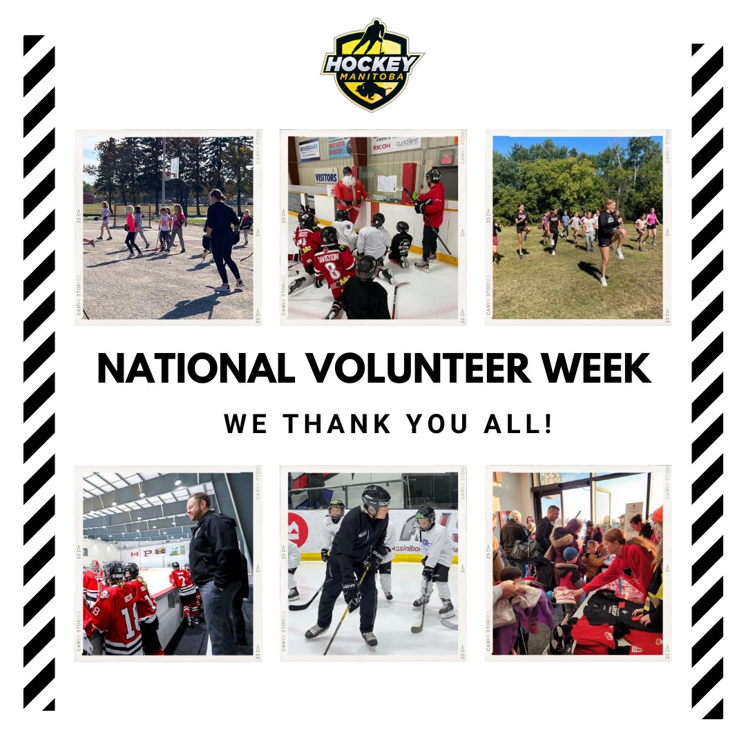 Hockey Manitoba is proud to celebrate National Volunteer Week! This week we thank our volunteers across the province for their dedication to the game and service to our communities. Let's take some time this week to let our volunteers know how much we appreciate them!