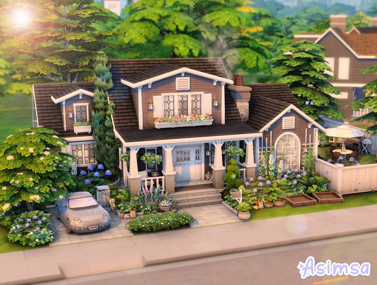 Grandparents' Bungalow🪻 Speed Build ➵ youtu.be/gjSMiw92Qmw Gallery ➵ Asimsa04 Tray Files on my Tumblr #ShowUsYourBuilds #TheSims4 #TheSims @TheSims