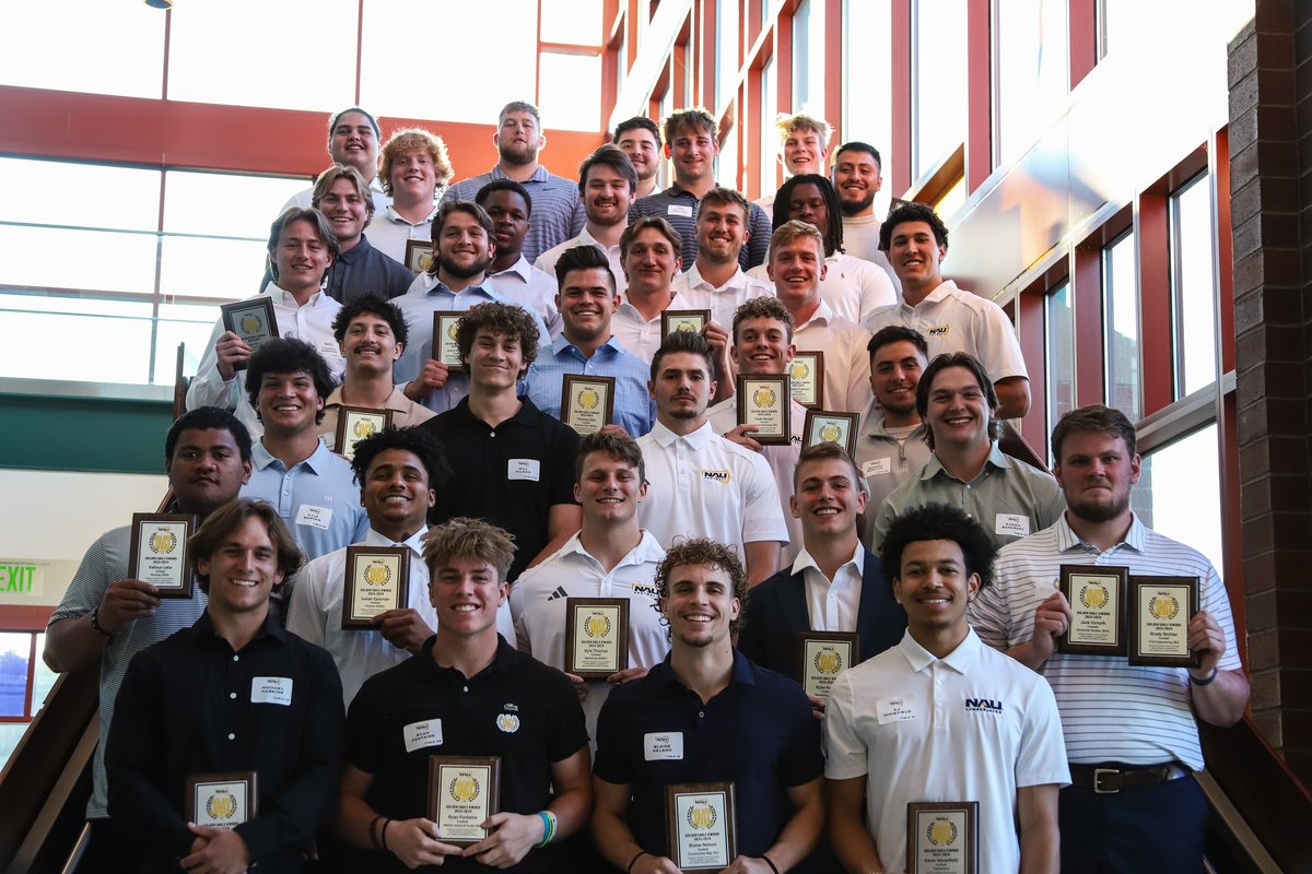 NAUAthServices's tweet photo. Congratulations to our student-athletes who were recognized at the Golden Eagles for their academic achievements! We are so proud of you. 
A special shoutout to Ginny Clements for 46 years of unwavering dedication in making this event possible. Your support is truly invaluable. https://t.co/sBus5syhjU