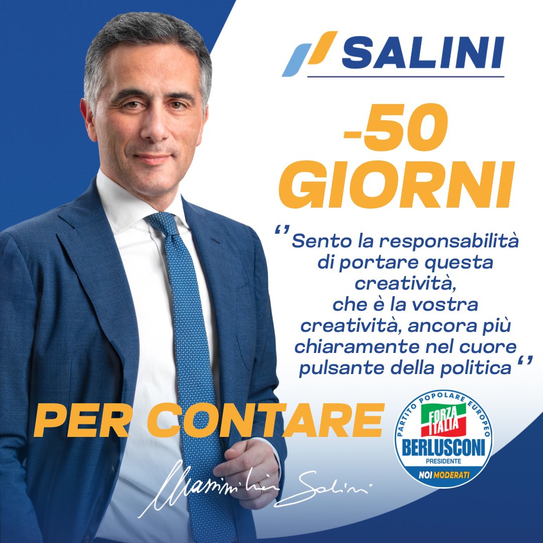 Oggi ho firmato la mia candidatura alle elezioni del Parlamento Europeo del prossimo 8-9 giugno con Forza Italia, all'interno del Partito Popolare Europeo.