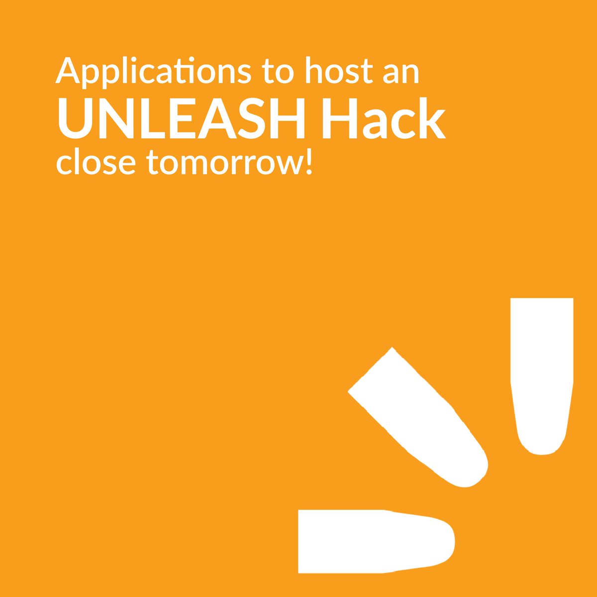 ⚠️ Applications to host an #UNLEASHHack close tomorrow! Apply before April 25, 23.59 GMT through our Community Platform.