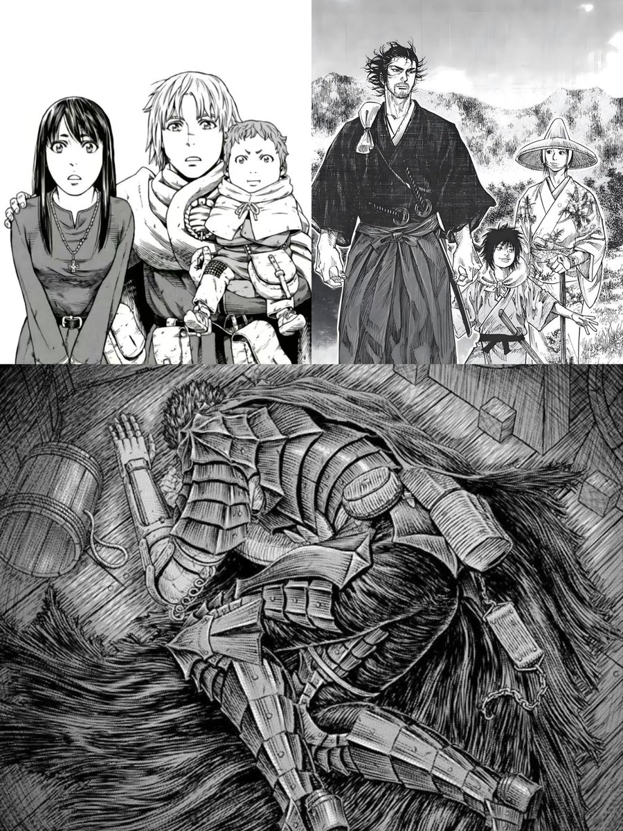 Manga : Berserk, Vagabond & Vinland Saga
