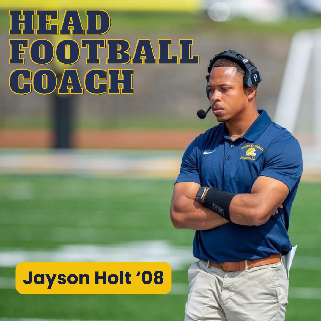MountToday's tweet photo. We are pleased to announce that Jayson Holt '08 has been named Mount's Head Football Coach. ​Coach Holt is no stranger to the Mount. He has coached at the Mount for the last 10 years and served as Defensive Coordinator for the past 8 seasons. https://t.co/MZaEkdJ83g