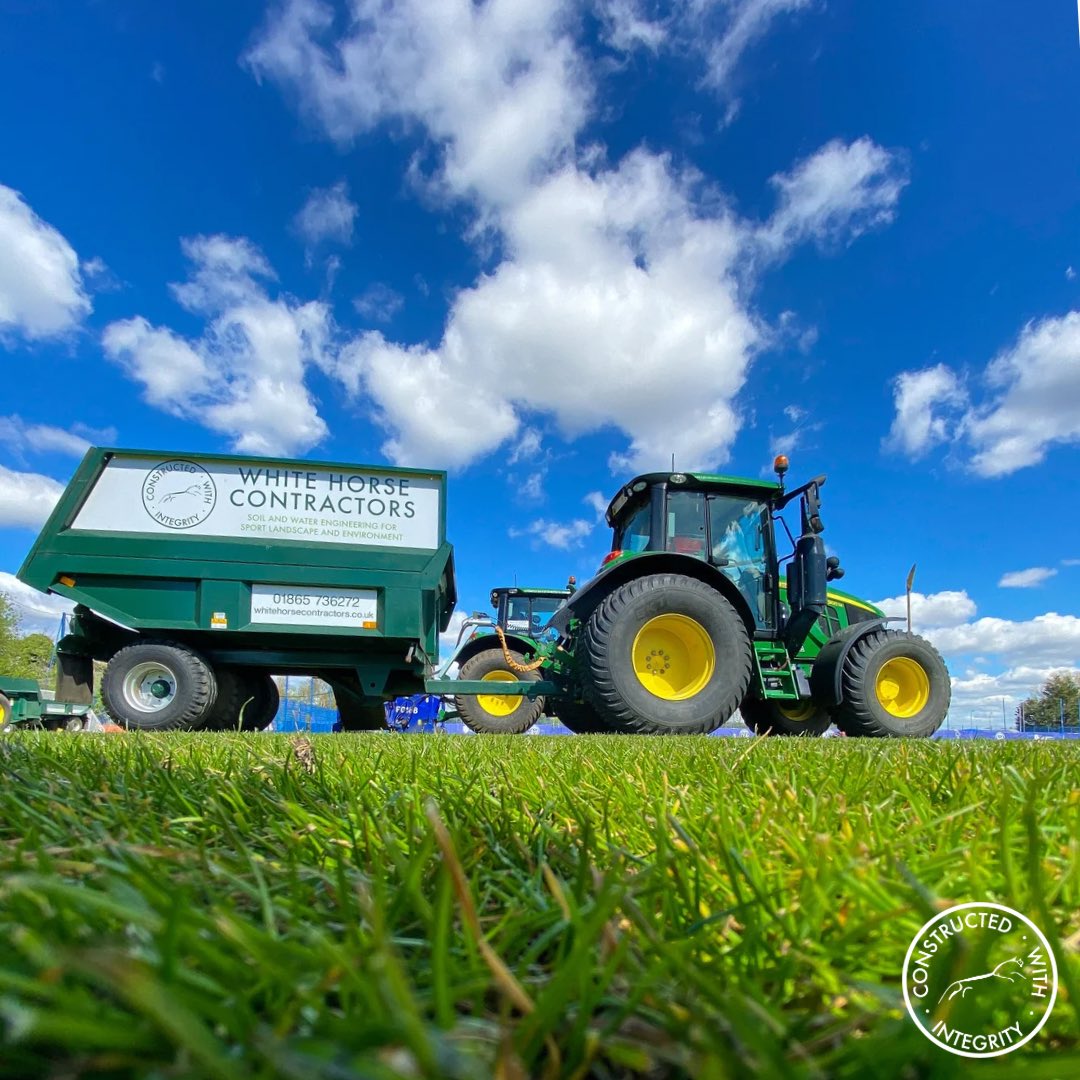 whitehorsecontr's tweet photo. White Horse Contractors have begun our end of season pitch renovation works with @Pompey Football Club at their training ground. One of our dedicated renovation teams have arrived on site &amp; started the process of preparing training pitches in time for 2024/25 preseason training. https://t.co/x9IHi9mDvx