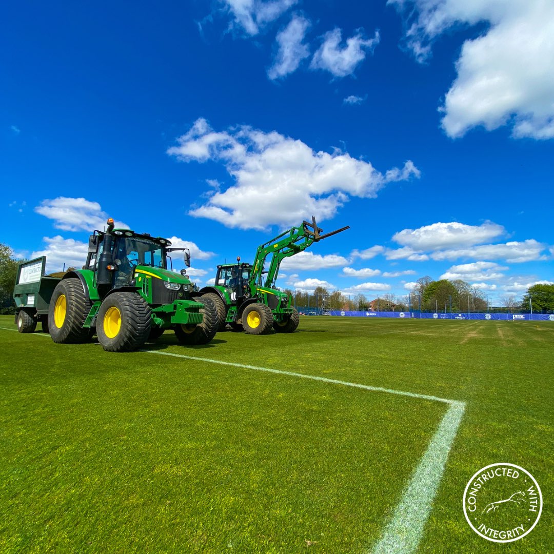 whitehorsecontr's tweet photo. White Horse Contractors have begun our end of season pitch renovation works with @Pompey Football Club at their training ground. One of our dedicated renovation teams have arrived on site &amp; started the process of preparing training pitches in time for 2024/25 preseason training. https://t.co/x9IHi9mDvx