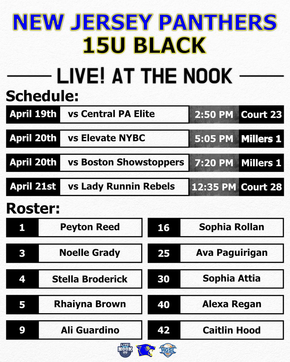 game day!! so excited to play with my team at the Nook! @nj_panthers @CoachWeberbball @CoachZ_NJP @CoachJordanNJP