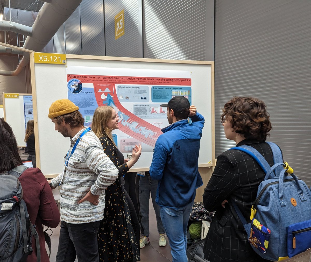 Last day of a great and intense #EGU24! My favorite part at conferences are poster sessions! @AcesSthlmUni was very active with excellent presentations around polar aerosols & clouds. Stay tuned!#ARTofMELT2023 @CRiceS_H2020 @CleanCloud_HE @NASCENT_Arctic @BolinCentre