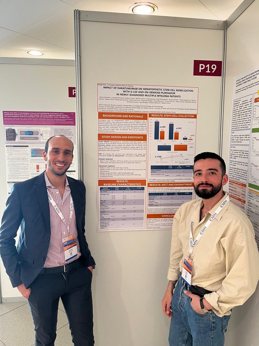 Bertolo_94's tweet photo. Happy to share with you our results about mobilization by chemo-free regimen (G-CSF only) in patients with #multiplemyeloma treated with #VTd or #DVTd
Final paper ready soon!
#EMN2024 https://t.co/39Kq4EIHyI