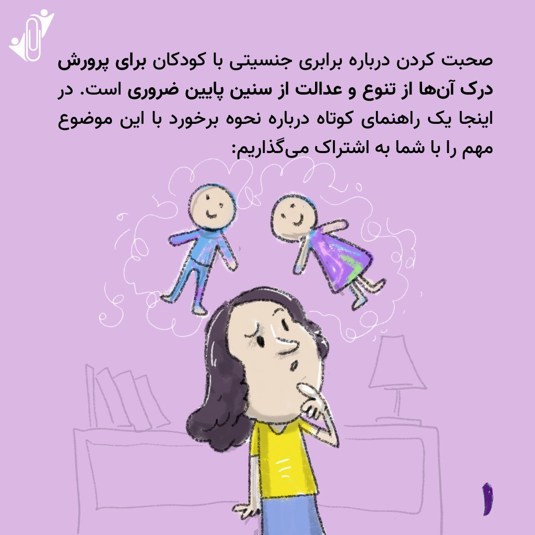 zamimehorg's tweet photo. 📎 آموزش برابری جنسیتی به کودکان

 صحبت کردن درباره برابری جنسیتی از سنین پایین، کلیدی برای پرورش درک تنوع و عدالت است. این راهنمای کوتاه روش‌های ساده‌ای را برای معرفی این مفاهیم مهم به کودکان ارائه می‌دهد.

 #ضمیمه https://t.co/NS0fbK97ZA