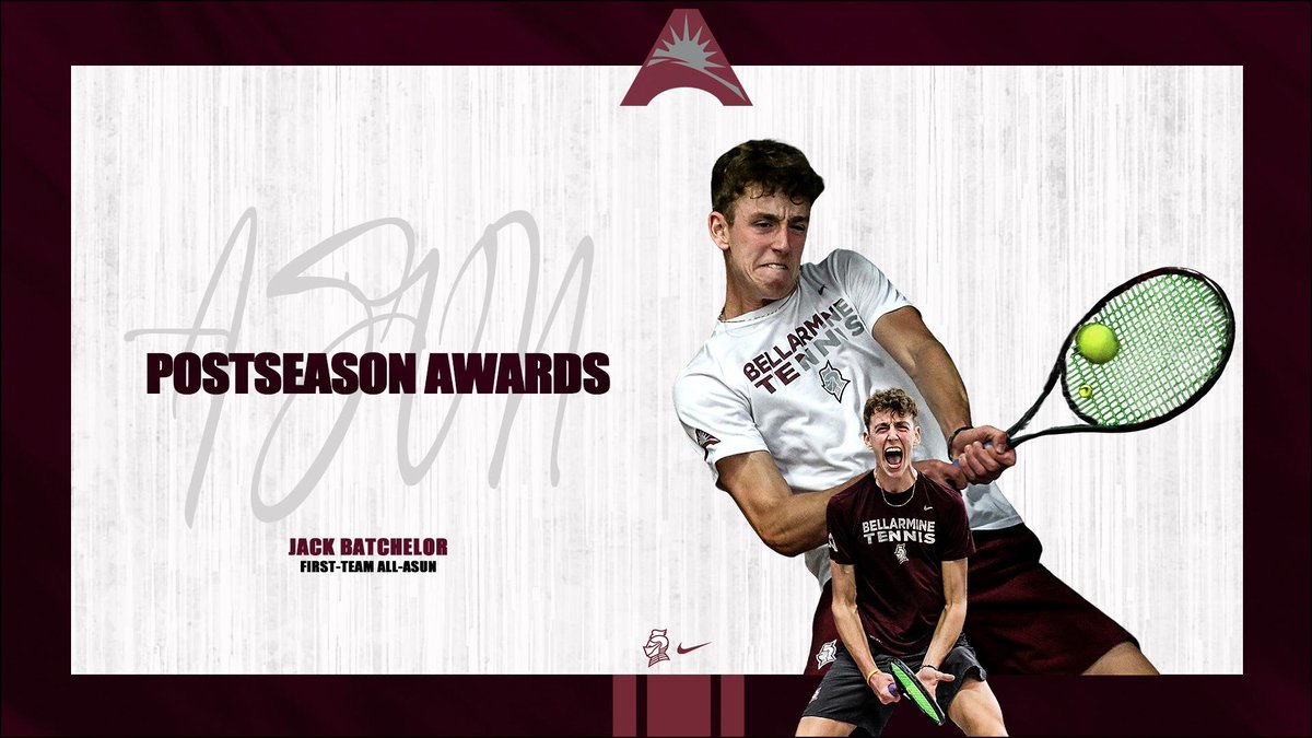 Program history has been made at @bellarmineU! Junior Jack Batchelor is the 1st Knight in the D1 era to achieve first-team All-ASUN honors in men's tennis! Congratulations, Jack, on this incredible recognition! To learn more click here: bit.ly/4aDGMIH.