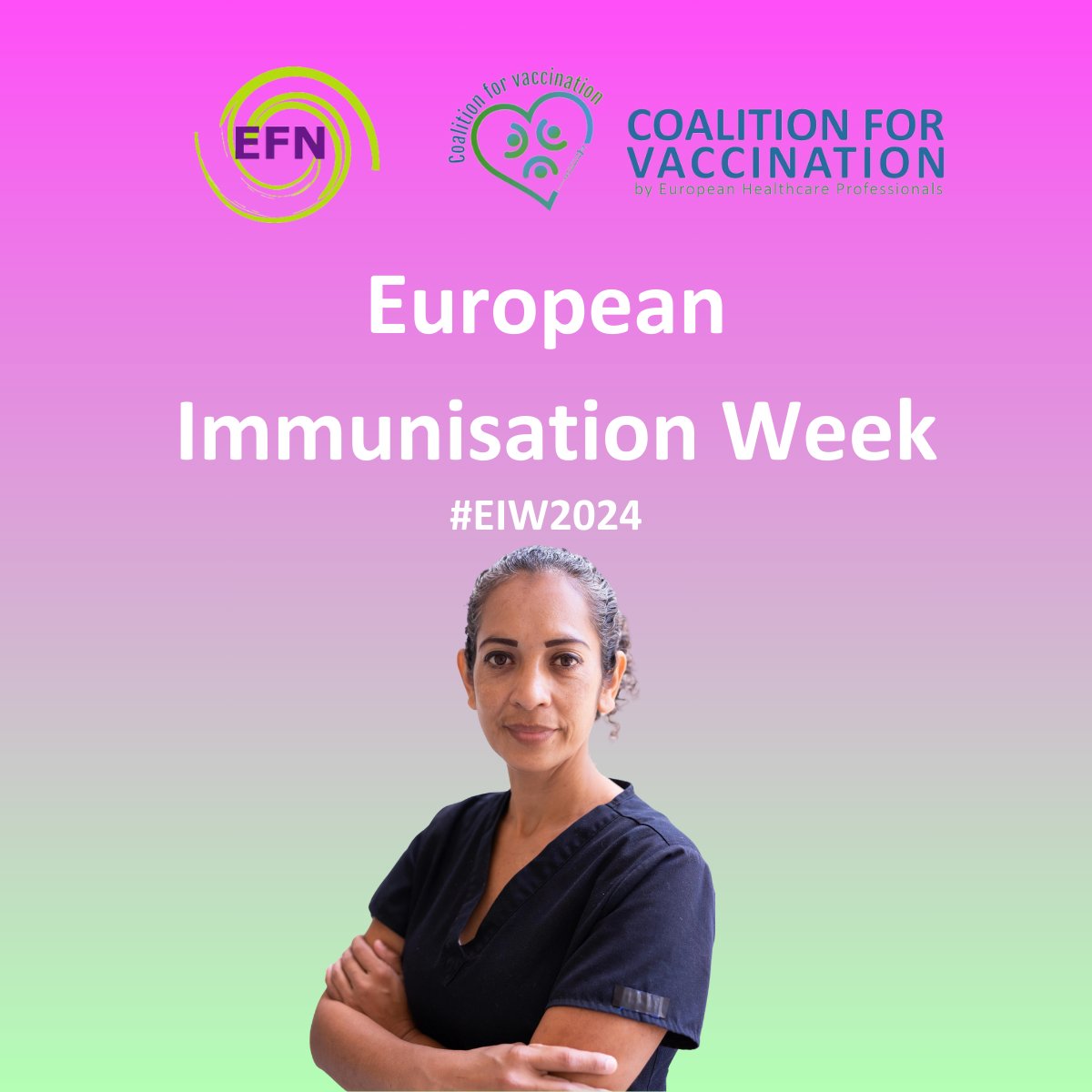 Nurses are the most trusted healthcare professionals and play a key role in vaccines education for citizens and patients.
#EFN #EIW2024 #GetVaccinated #Nursesforvaccination #Nurses #Prevention #Longlifeforall #EPI  #vaccination #coalitionforvaccination #UnitedInProtection