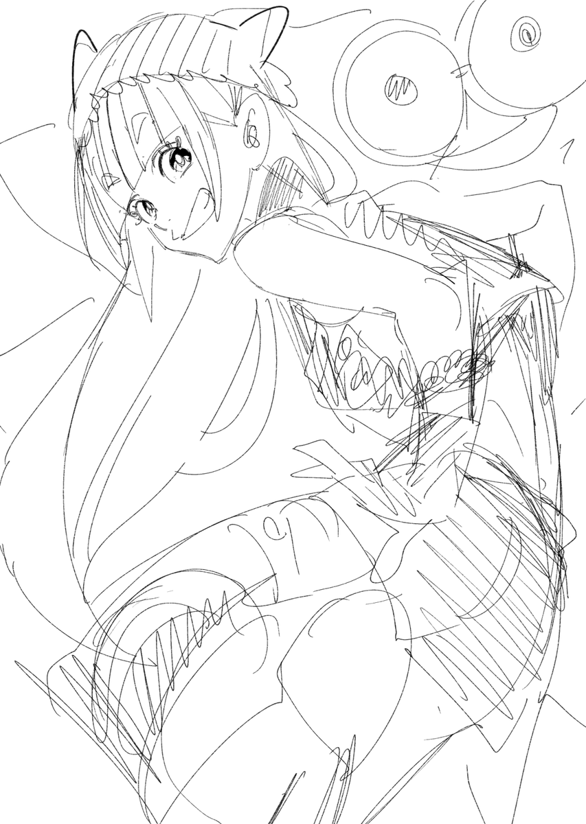 最近創作でかいてる絵柄 