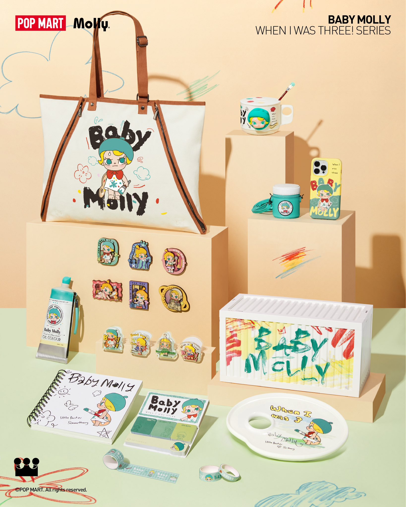 その他 baby molly fridge magnet blind box POP NOW:Baby Molly & Baby Tabby Series-Fridge Magnet Blind