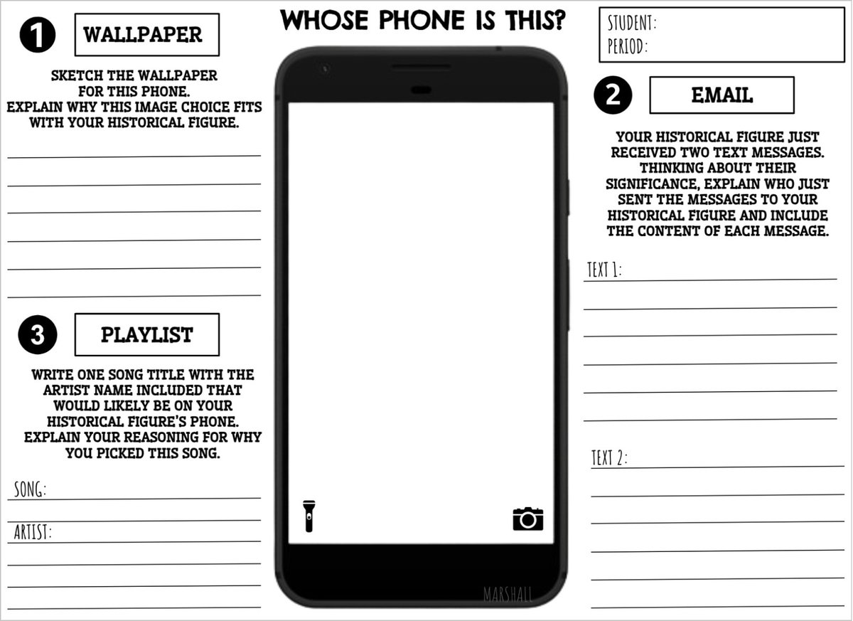 Who's Phone Is This? Challenge Accepted and ✅ DONE Generic template created - use either electronically or PDF for anything! ENJOY! bit.ly/WHOPHONE8 @socialstudiestx @FISDsocstudies @Lisa_Teach_7