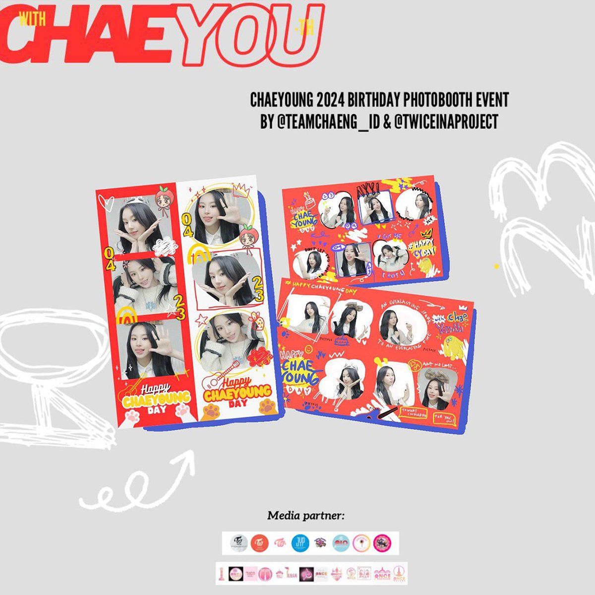 once_jogja's tweet photo. ( media partner )

⋆.˚✮𝙄𝙩'𝙨 𝘾𝙝𝙖𝙚𝙮𝙤𝙪𝙣𝙜 𝘿𝙖𝙮✮˚.⋆

TWICE's Chaeyoung Birthday Photobox Event by @TEAMCHAENG_ID x @TWICEINAPROJECT

All details are in the poster below! ✨
𝘋𝘰𝘯'𝘵 𝘧𝘰𝘳𝘨𝘦𝘵 𝘵𝘰 𝘵𝘢𝘨 𝘶𝘴 𝘢𝘯𝘥 𝘶𝘴𝘦 𝘩𝘢𝘴𝘩𝘵𝘢𝘨 #WithChaeyouth 📸🐯 https://t.co/cXIKpc30YZ