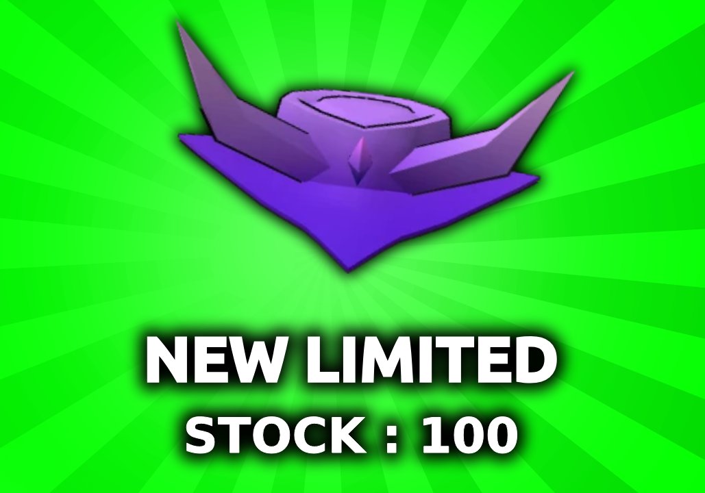 🚨NEW FREE LIMITED🚨
Name : Amethyst Hat
Creator : @plaincamron
Stock : 100
Game Link : roblox.com/games/14236123…
Item Link : roblox.com/catalog/171856…
Follow For New Roblox News! 🌟
#RobloxUGC #ROBLOX #RobloxDev #RobloxFreeUGC #RobloxLimitedUGC #FreeUgc