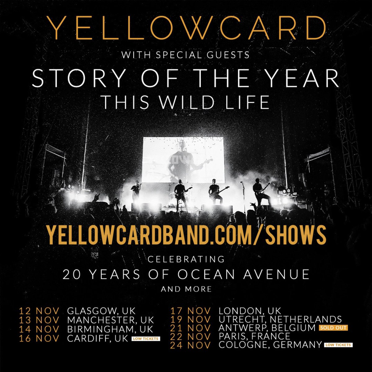 🚨LOW TICKET WARNING🚨 for Cardiff and Cologne! Antwerp is sold out. Thank you to everyone who has bought tickets so far! We can’t wait to see you all 🙌