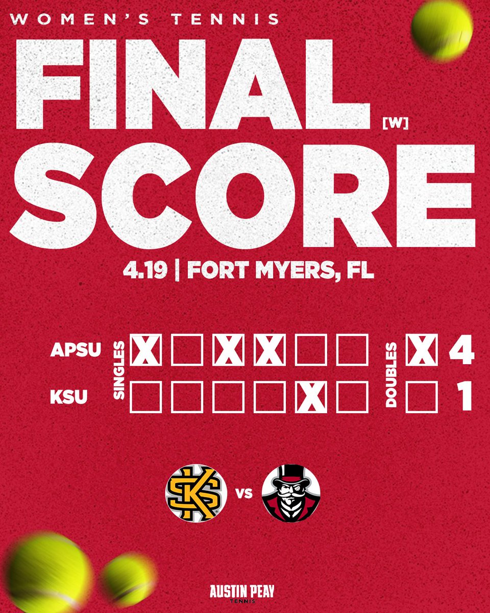 𝐌𝐎𝐕𝐈𝐍𝐆 𝐎𝐍🎩🎾

With their win over Kennesaw State, the Govs are headed to the semifinals!!

#LetsGoPeay