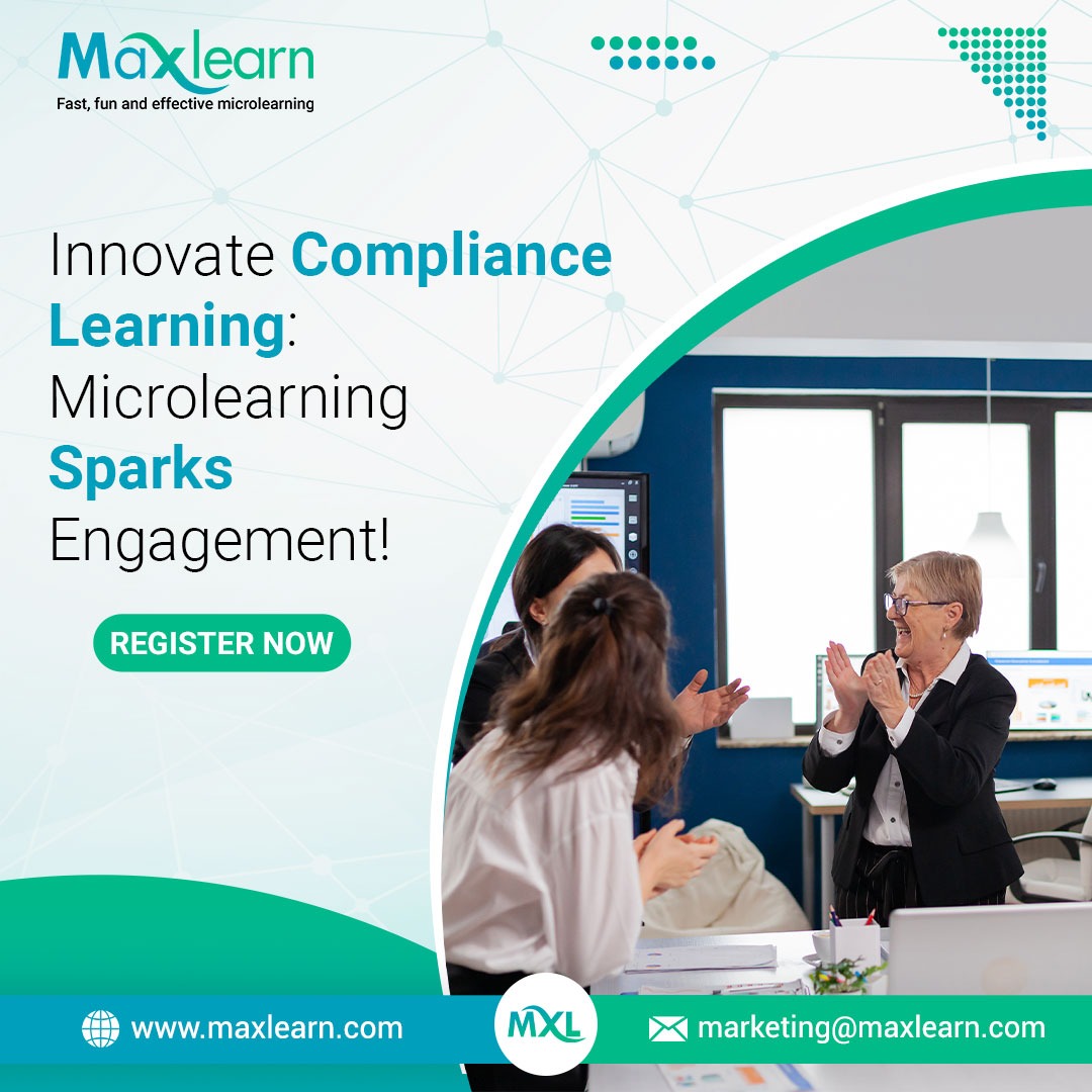 Eager to make Compliance training interesting? 'One-size-fits-all' Compliance training can't cut it. Learn how microlearning works wonders! Join our webinar on May 7, 2024, for breakthrough insights.maxlearn.com/webinars/reinv…

#compliancetraining #MicroLearning #webinar #maxlearn