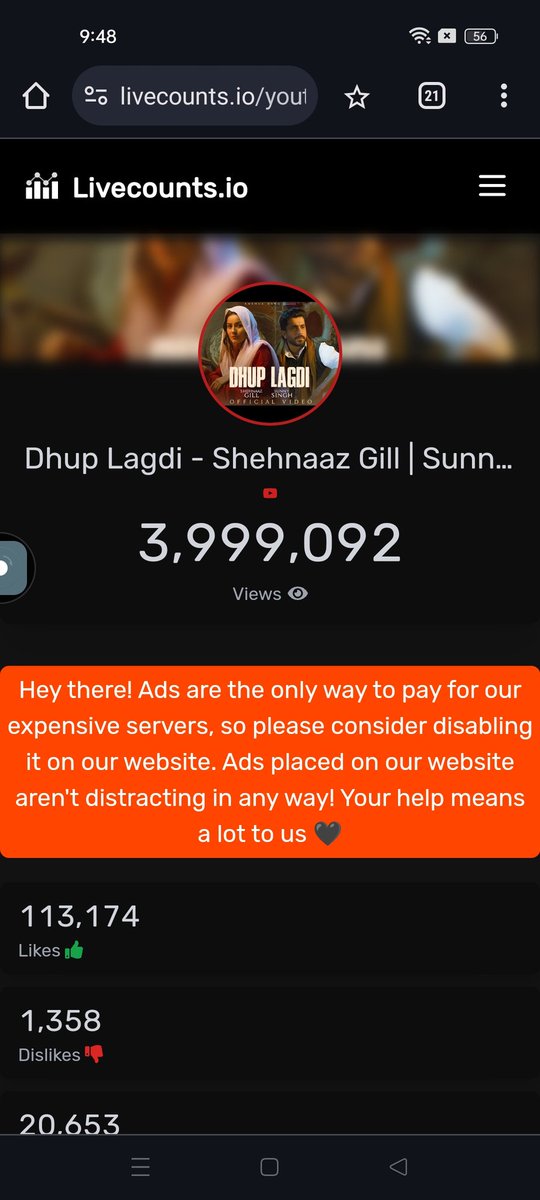 Come on guys!!!!

Steeaaaamm #DhupLagdi

Sooo close it 4M it is

#ShehnaazGill