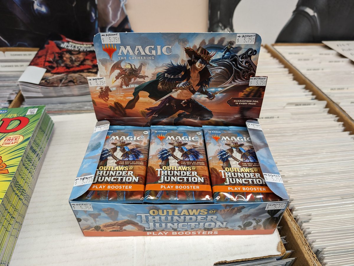New @wizards_magic ! Outlaws of Thunder Junction is available today! Free Comic Book Day 2024 at Comic Zen is coming! (See the FB event for details!) #Games #PlayMoreGames @Wizards